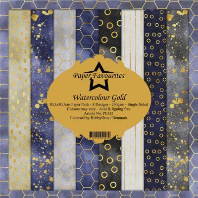 Paper Favourites Designpapier Paper Pack - Watercolour Gold